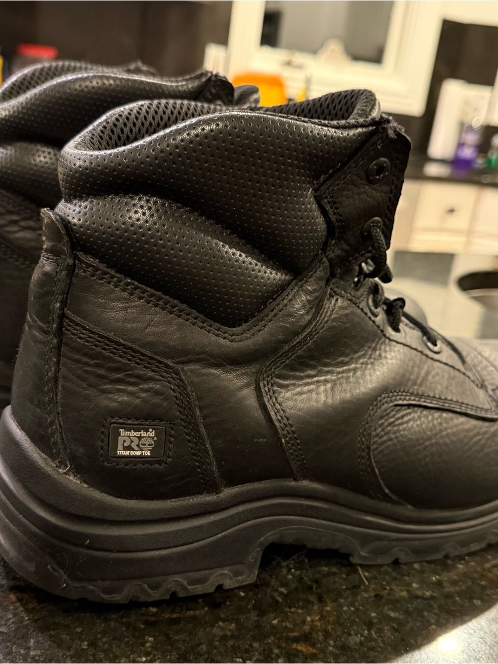 Timberland PRO Black Leather Safety Work Boots